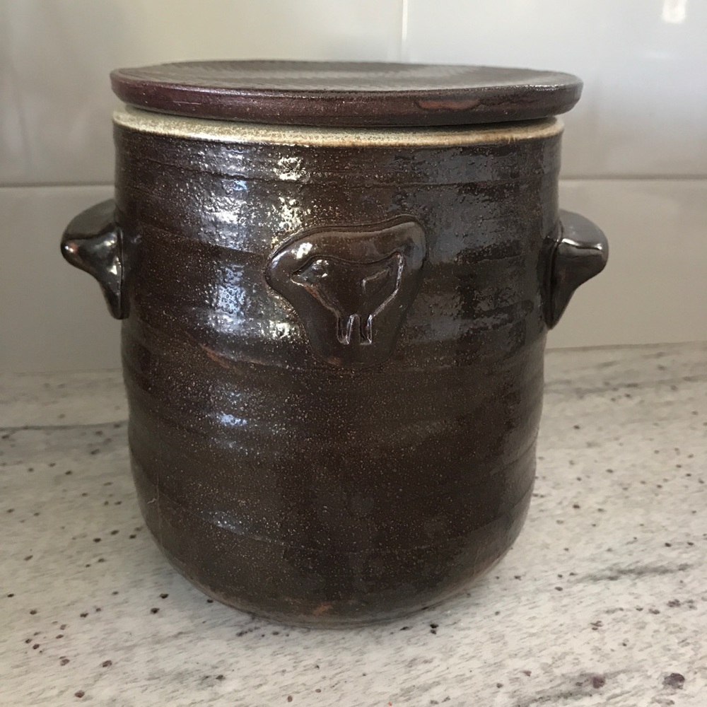 Handmade ceramic Fermenting crock